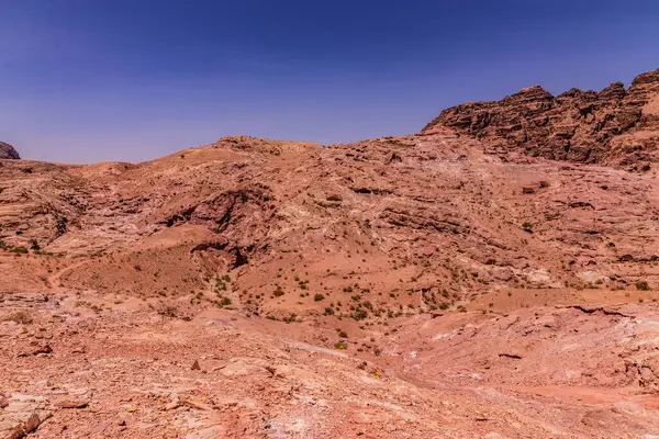 Antik şehrin manzarası Petra, Ürdün
