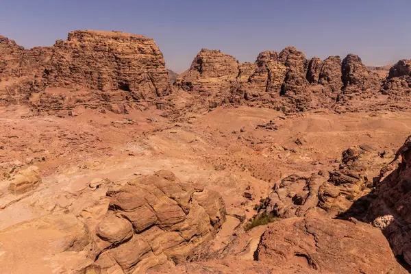 Antik şehrin manzarası Petra, Ürdün