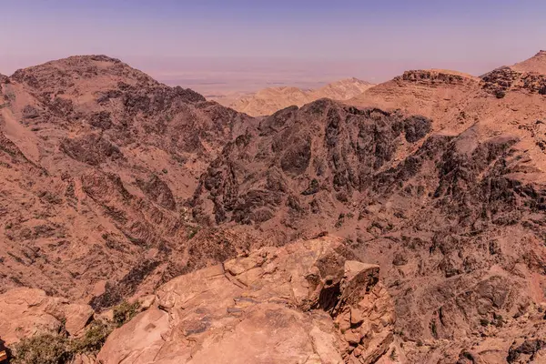 Antik şehrin manzarası Petra, Ürdün