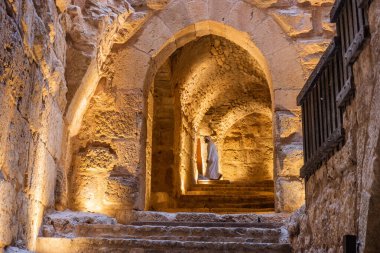 AJLOUN, JORDAN - 16 Temmuz 2022: Aljoun Şatosu, Ürdün