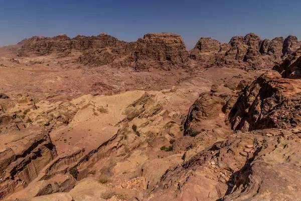 Antik şehrin manzarası Petra, Ürdün