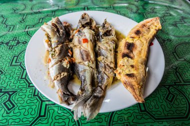 Peru Amazon Tabağı - patarashca (yapraklarla pişirilen balık))