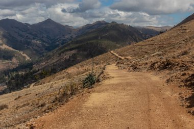 Tarma kasabası yakınlarındaki İnka yolu (Qhapaq Nan), Peru