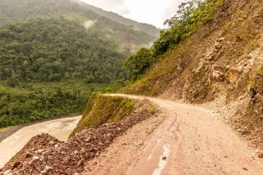 Pozuzo nehri vadisinde Codo de Pozuzo ve Pozuzo arasındaki asfaltsız 5NA yolu.