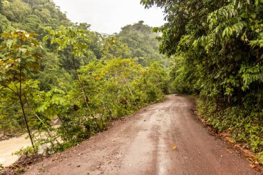 Pozuzo nehri vadisinde Codo de Pozuzo ve Pozuzo arasındaki asfaltsız 5NA yolu.