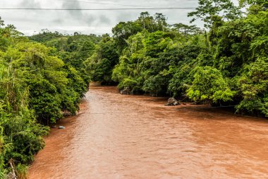 Tingo Maria şehri yakınlarındaki Tulumayo Nehri, Peru