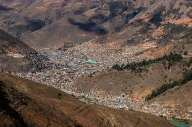 Tarma kasabası, Peru 'nun havadan görünüşü