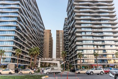 ERBIL, IRAQ - 8 Ekim 2022: Wavey Avenue Kuleleri, Erbil (Hawler), Irak Kürdistan Bölgesi