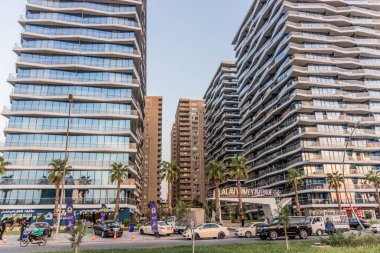 ERBIL, IRAQ - 8 Ekim 2022: Wavey Avenue Kuleleri, Erbil (Hawler), Irak Kürdistan Bölgesi