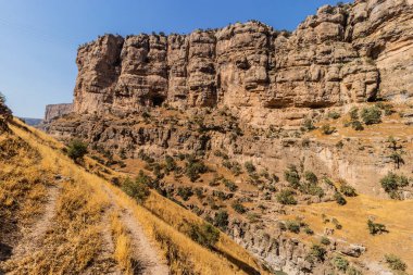 Irak Kürdistan Bölgesi 'nde Rawandiz (Rawanduz) nehir kanyonu