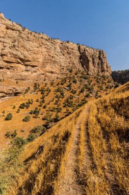 Irak Kürdistan Bölgesi 'nde Rawandiz (Rawanduz) nehir kanyonu