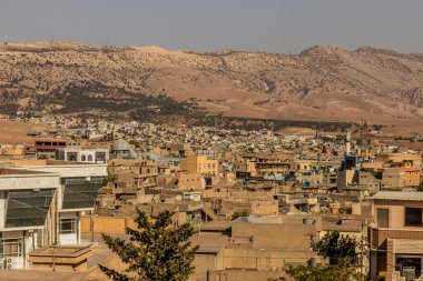 Irak 'ın Kürdistan bölgesindeki Koy Sanjaq kasabasının hava manzarası