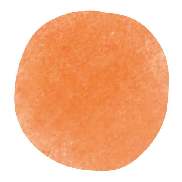 Πορτοκαλί Σχήμα Κύκλου Λευκό Φόντο Κιμωλία Ζωγραφική Χρώμα — Φωτογραφία Αρχείου