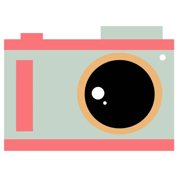 Rajza Vintage Kamera Elszigetelt Fehér Háttér Használatra Mint Egy Illusztráció — Stock Fotó