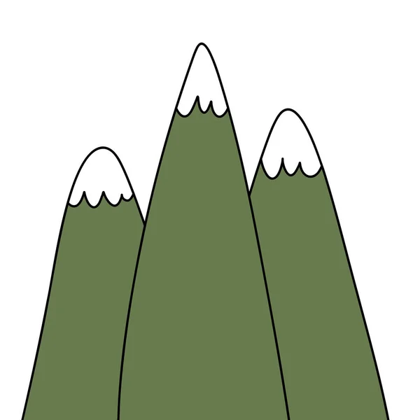 Dibujo Montaña Aislado Sobre Fondo Blanco Para Uso Como Ilustración — Foto de Stock