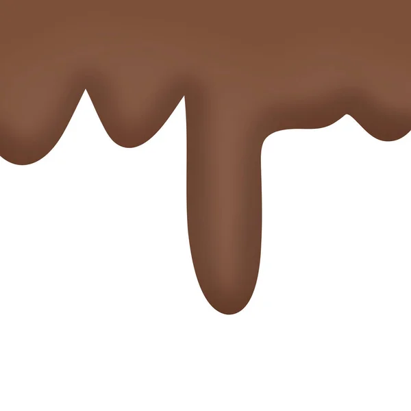 Abstract Flowing Fluid Chocolate Melting Isolated White Background Usage Aesthetic — Stock Photo, Image