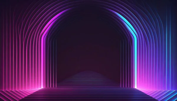 Pink and blue neon lines background