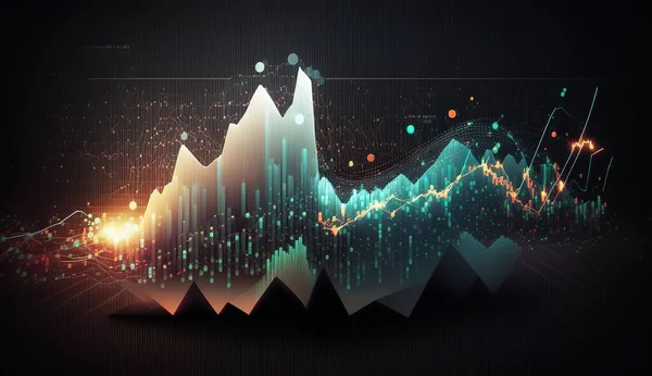 Abstract Background chart stock market. Generative AI