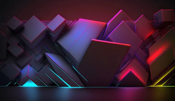 Modern Light Neon Background. Trend Colorful design element for banners, backgrounds, wallpapers, posters and covers. Using your project UI UX Design