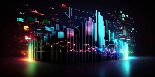 Abstract Background chart stock market. Trading platform chart