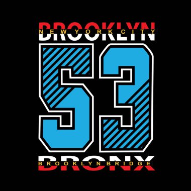 New York tipografisi, tişört grafik tasarımı. vektör çizim tasarımı