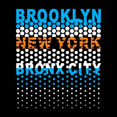 New York şehri t-shirt tasarımı