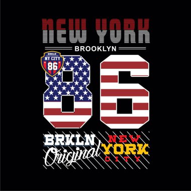 New York tipografisi, t-shirt grafik tasarımı, vektör, basım kıyafetleri orijinal tasarım