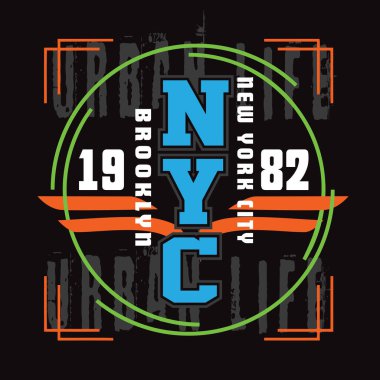 Yeni Brooklyn T-shirt tasarım vektörü
