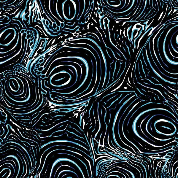 熱帯魚の肌の装飾に触発シームレスベクトルパターン 水着用テキスタイルデザインプリント ビキニプリント アクティブウェア — ストックベクタ