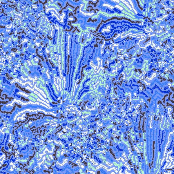 Arrecife Coral Azul Patrón Inspirado Diseño Abstracto Sin Costura Vector — Archivo Imágenes Vectoriales