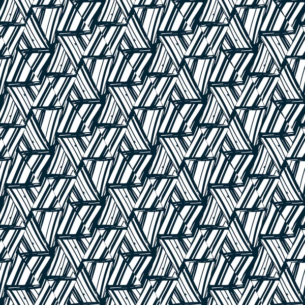 Геометрический Векторный Рисунок Африканским Мотивом Бесшовный Векторный Фон Полосатыми Треугольниками — стоковый вектор
