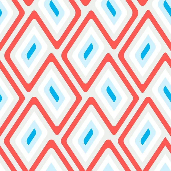 Rote Gezackte Linie Vektornahtloses Muster Mit Labyrinth Design Einfacher Geometrischer — Stockvektor