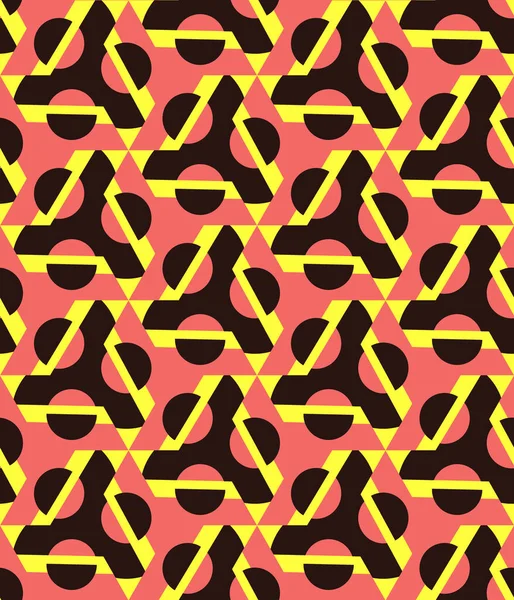 Patrón Sin Costura Geométrico Abstracto Vectorial Colores Brillantes Con Triángulos — Vector de stock