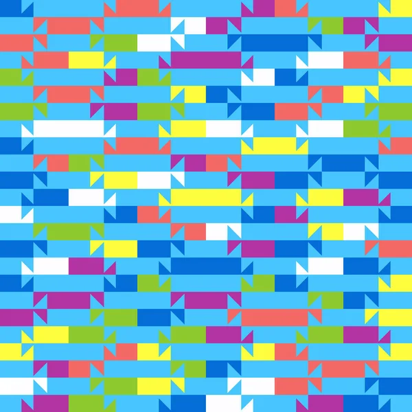 Διασύνδεση Αφαίρεσης Αδιάλειπτη Διανυσματική Μοτίβο Αφηρημένα Γεωμετρικά Σχήματα Φωτεινά Χρώματα — Διανυσματικό Αρχείο