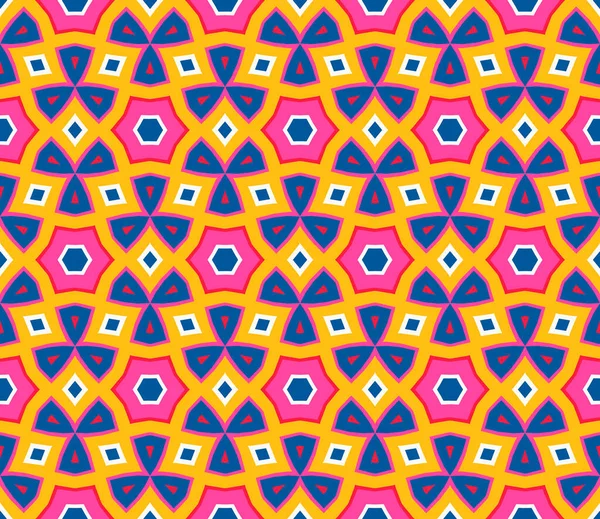 Kaleidoscoop Print Vector Naadloos Geometrisch Patroon — Stockvector