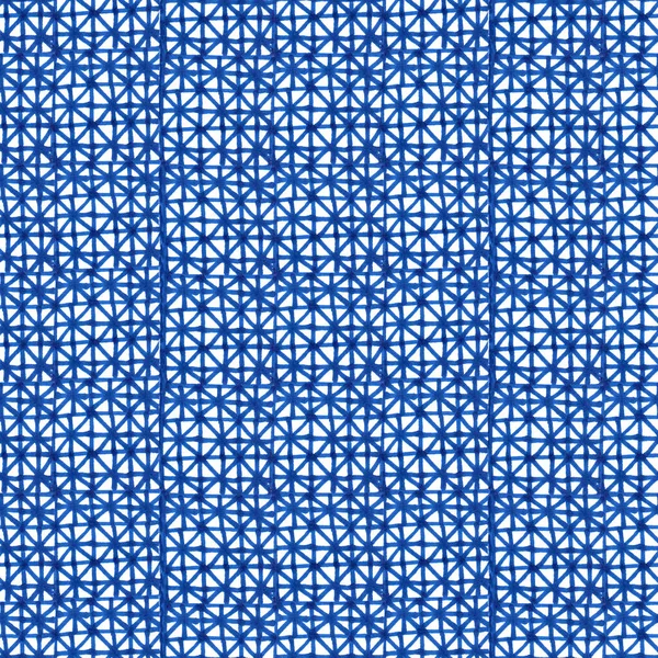 交差した正方形 青い水彩線でシームレスな手描きのテクスチャ 正方形 チェック クロス 家の装飾 ファブリックのための再生された背景を持つシンプルなデザイン — ストック写真