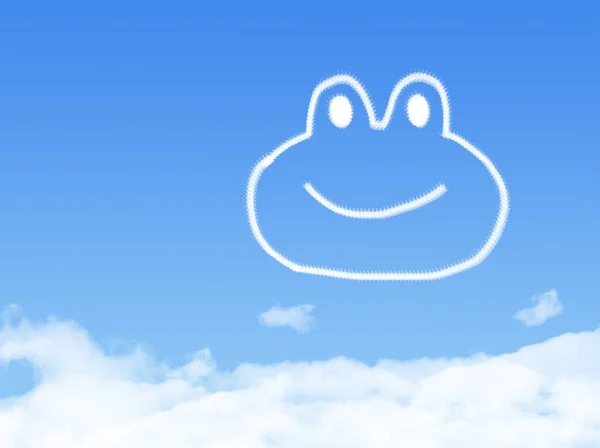 Frog Shape Clouds Blue Sky — Stock Photo, Image