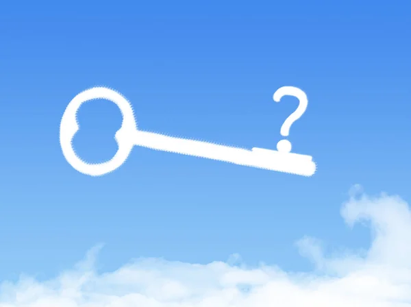 Key Question Shape Clouds Business Concept Blue Sky — Stock Photo, Image