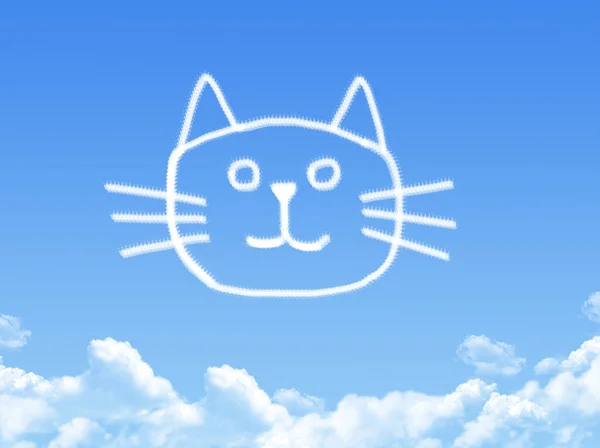Kočka Tvar Mraky Modré Obloze — Stock fotografie