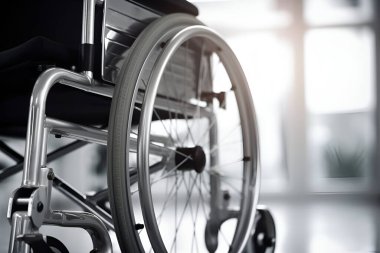 Beyaz arka planda hafif tekerlekli sandalye, üretken yapay zeka.