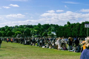 Wimbledon için kuyruğa girip kamp yapmak. Londra, Birleşik Krallık, 6 Temmuz 2024. Yüksek kalite fotoğraf