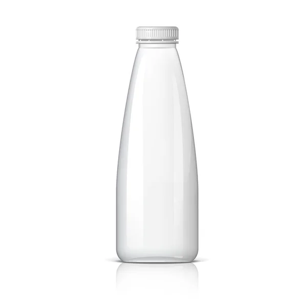 Bottiglia Plastica Realistica Falsificare Modello Illustrazione Vettoriale — Vettoriale Stock