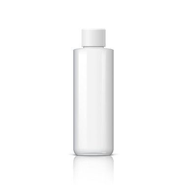 Gerçekçi kozmetik şişesi sprey kutusu. Marka şablonu için şablon. vektör illüstrasyonu.