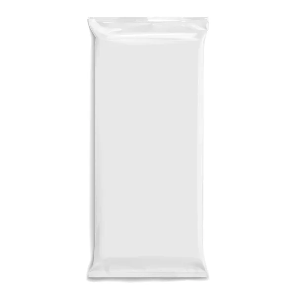 Bolsa Flexible Papel Aluminio Almohada Para Aperitivos Barra Chocolate Paquete — Archivo Imágenes Vectoriales
