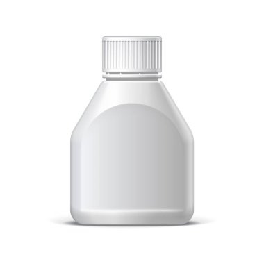 Gerçekçi plastik şişe. Şablonu alay. Vektör çizim