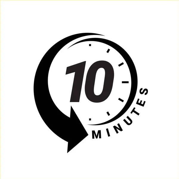 10分タイマーアイコン 10分間サイン 矢印は イベントまたはタスクのための制限された調理時間または期限を示します ベクトルイラスト ロイヤリティフリーのストックイラスト