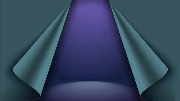 Синій Студійний Фон Освітлений Прожекторами Чистий Фон Зйомки Різних Продуктів — стоковий вектор