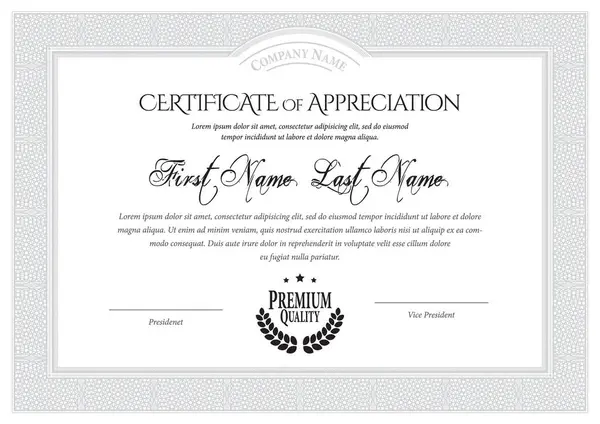 Certificate Template Diploma Modern Design Gift Certificate Vector Illustration — Stock Vector