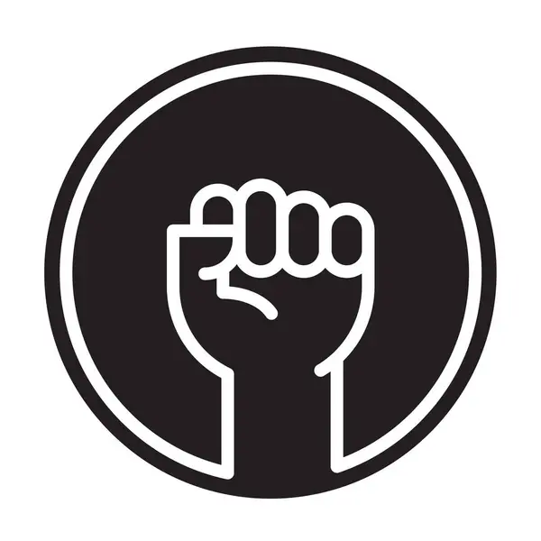 Кулак Вгору Символ Протесту Шаблон Логотипу Векторні Ілюстрації Стоковий вектор