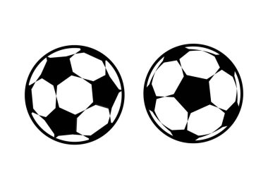 Futbol topu ikonları. Sembol ya da amblem. vektör illüstrasyonu.
